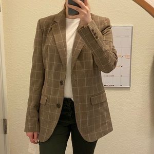 Brown Plaid Blazer